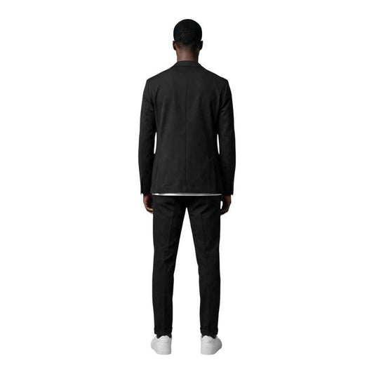 Black Cotton Two-Piece Suit