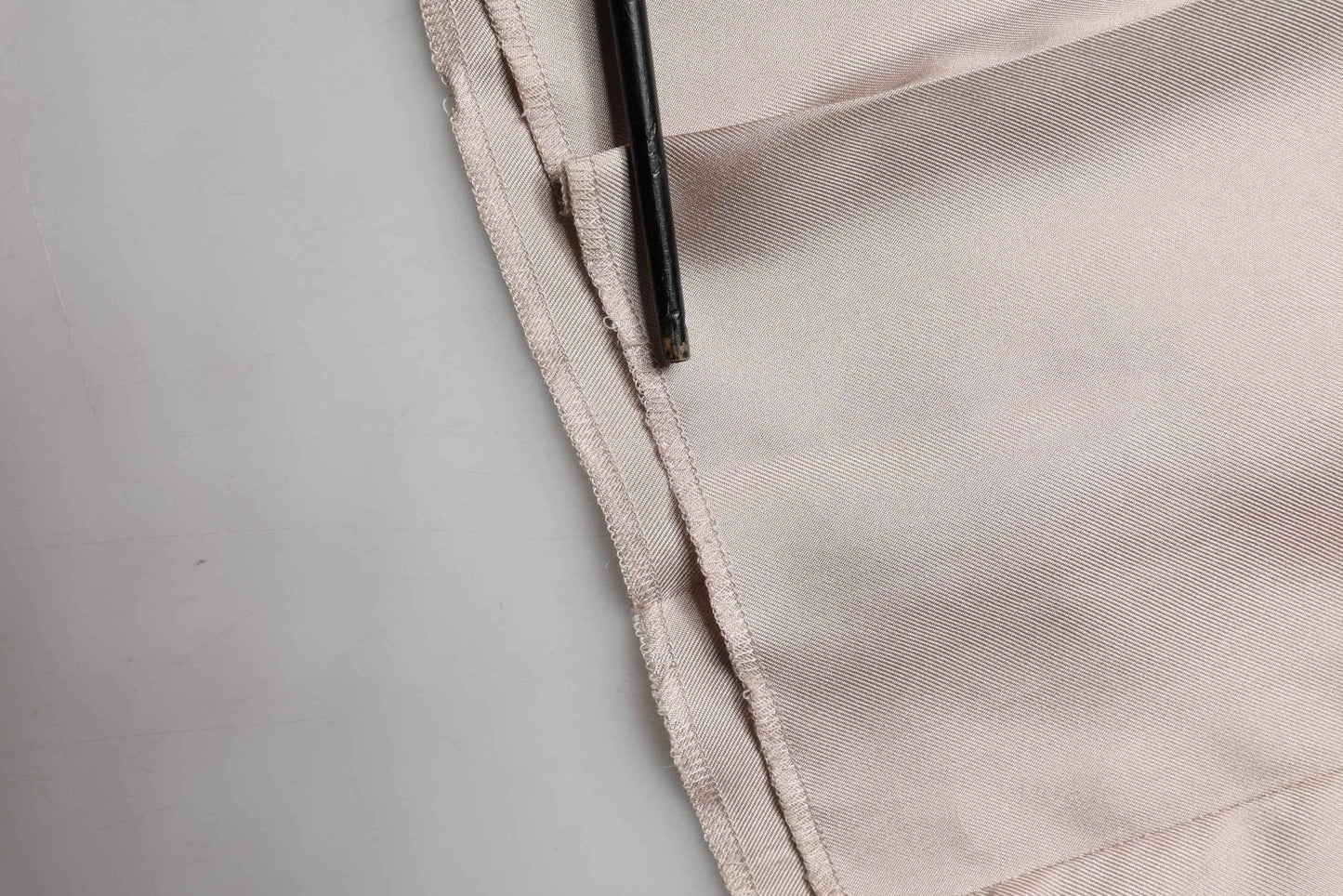 Beige Silk Straight Formal DressTrouser Pants