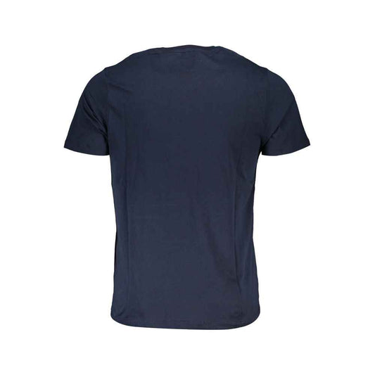 Blue Cotton Men T-Shirt