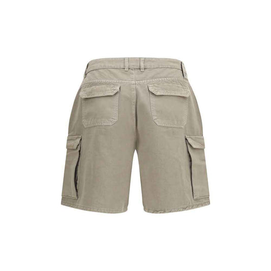 Beige Cotton Bermuda Shorts