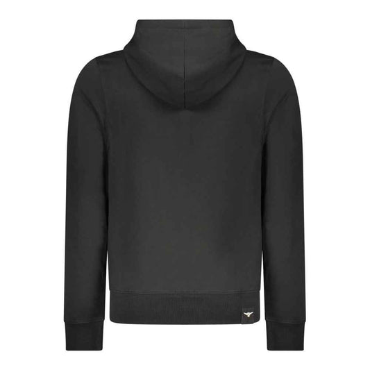 Black Cotton Men's Hoodie
