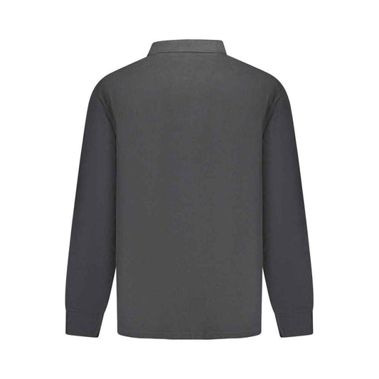 Black Cotton Men Polo Shirt