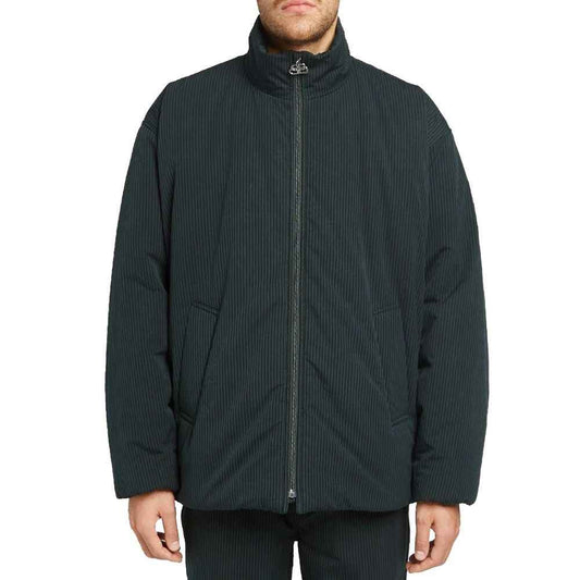 Black Cotton Full-Length Jacket