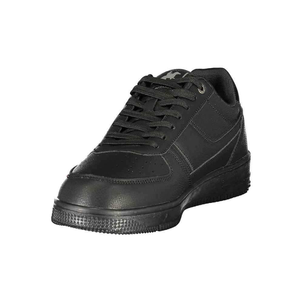 Black Polyurethane Men's Sneaker