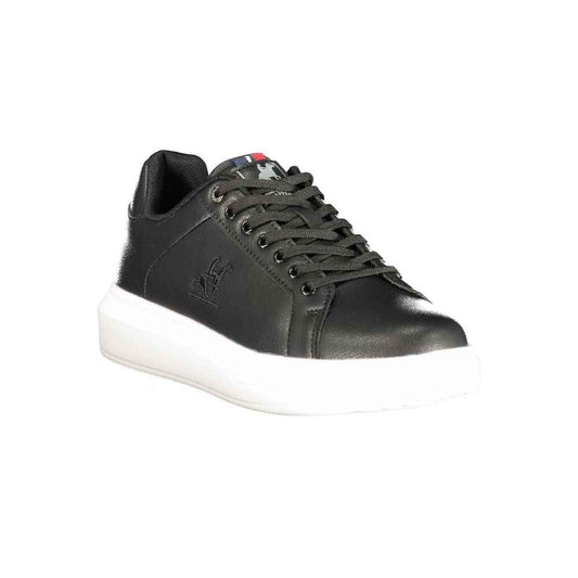 Black Polyurethane Men's Sneaker