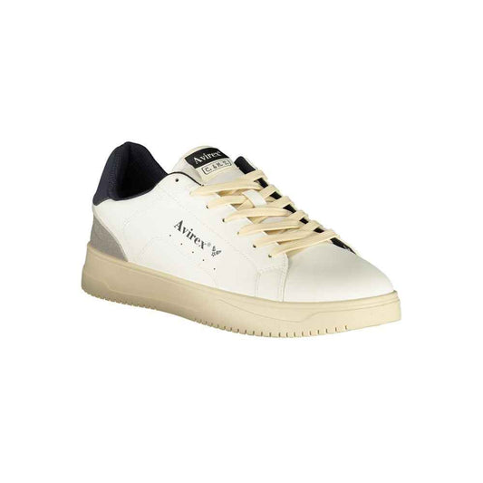 White Polyurethane Men's Sneaker