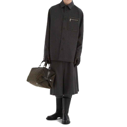 Gray Cashmere Jackets And Coat