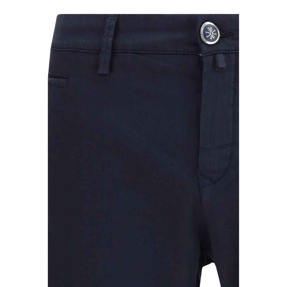Blue Cotton Chino Pants