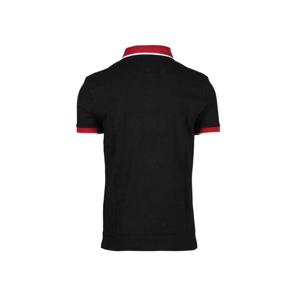 Black Cotton Polo Shirt