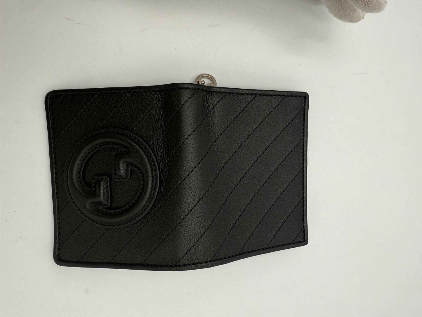 GUCCI GG BLONDIE Black Compact Wallet