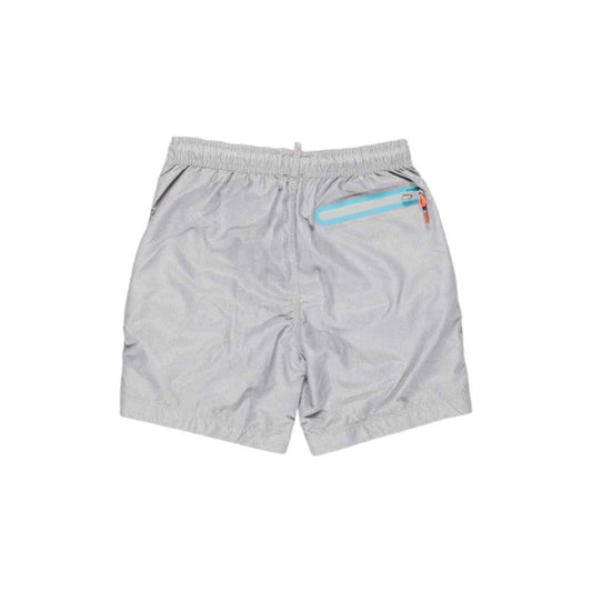 Gray Polyester Swim Shorts