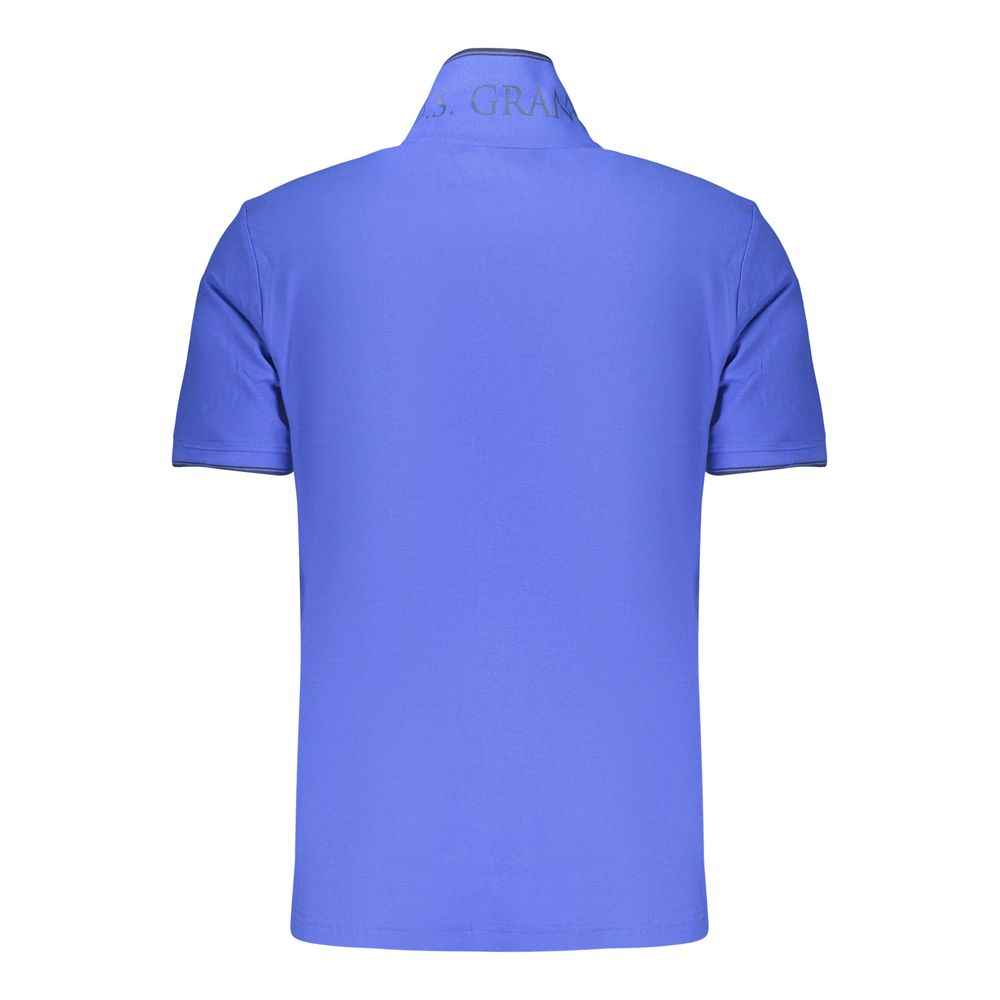 Blue Cotton Men's Polo Shirt