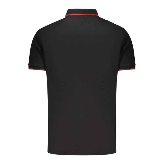 Black Cotton Men Polo