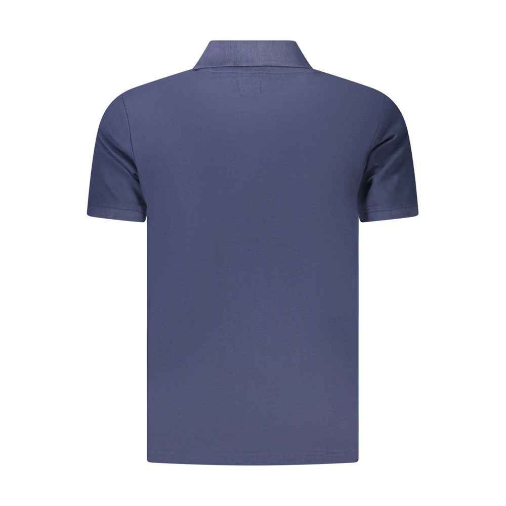 Blue Cotton Men's Polo Shirt