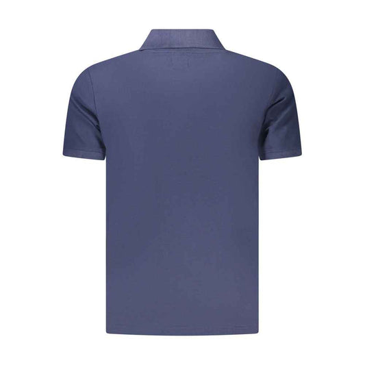 Blue Cotton Men's Polo Shirt