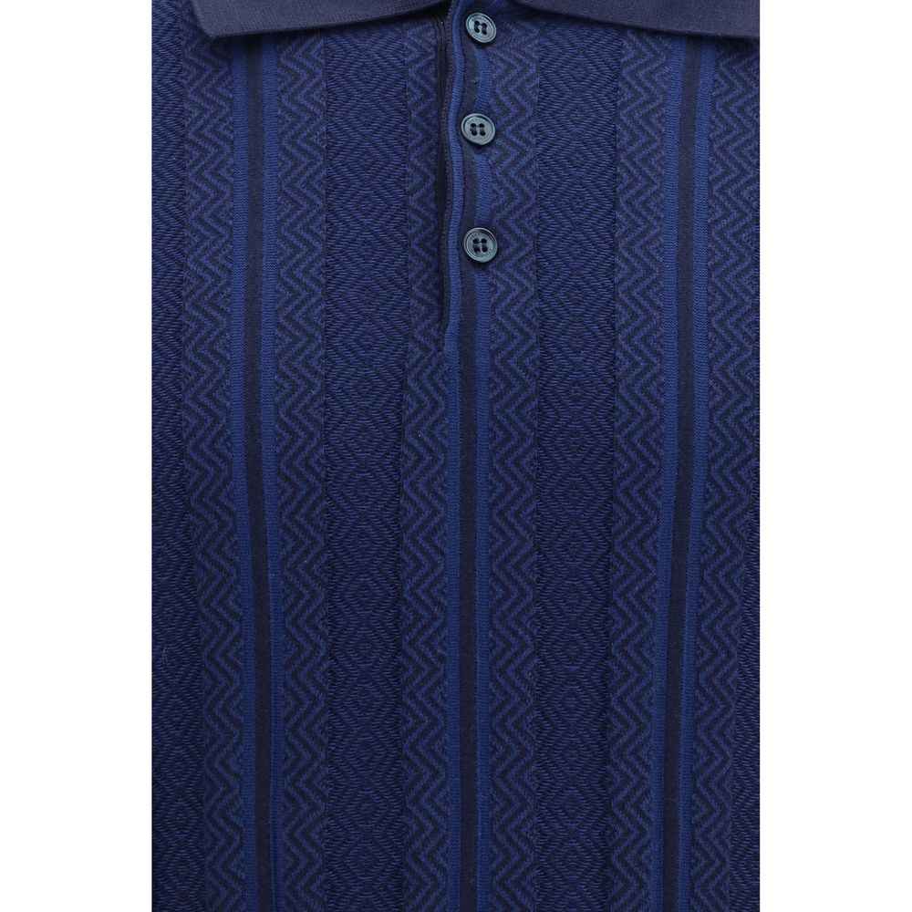 Blue Cotton Polo Shirt