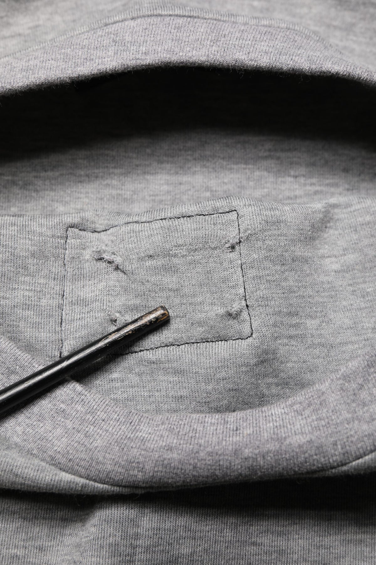 Gray Cotton Logo Appliqué CrewNeck T-shirt