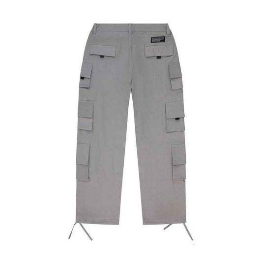 Gray Cotton Cargo Pants