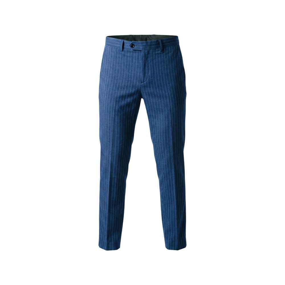 Blue Polyester Two-Piece Suit