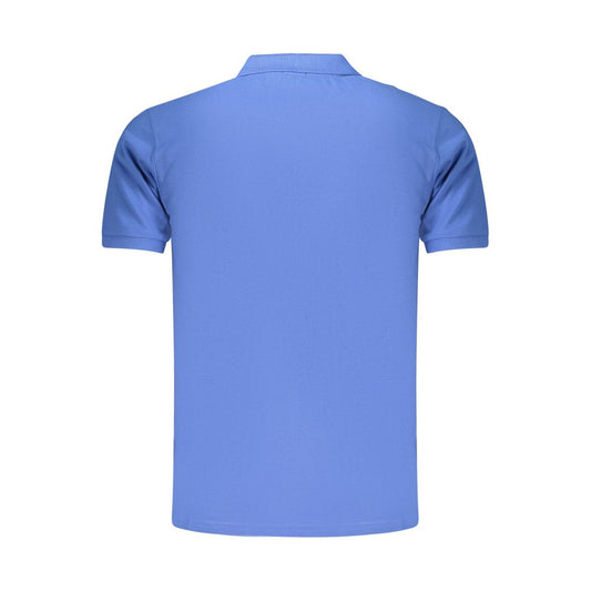 Blue Cotton Men's Polo Shirt