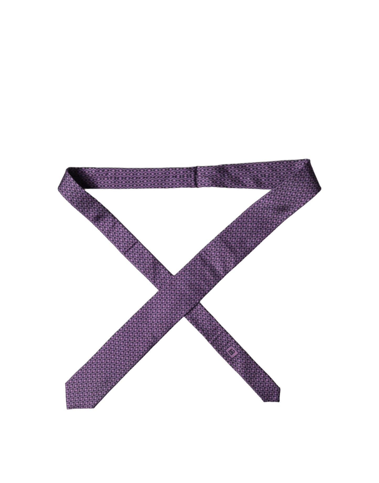 Purple Patterned 100% Silk Adjustable Men Necktie Tie