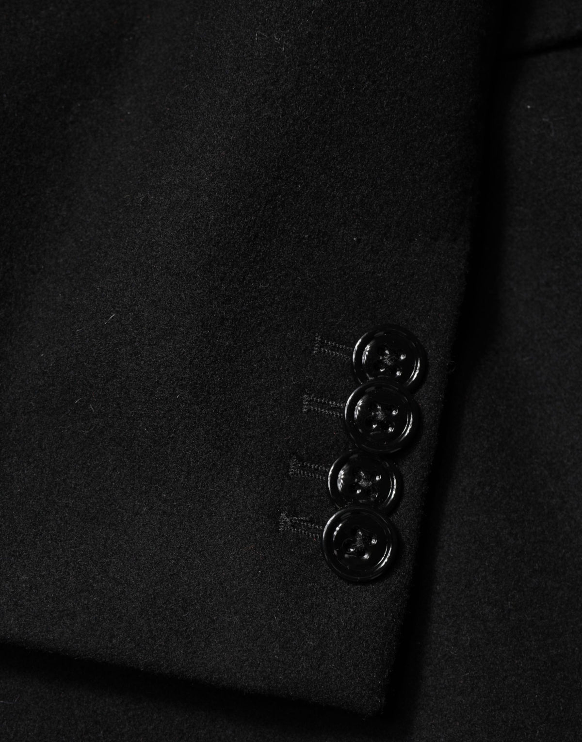 Black Heraldic Patch Single Breasted Jacket