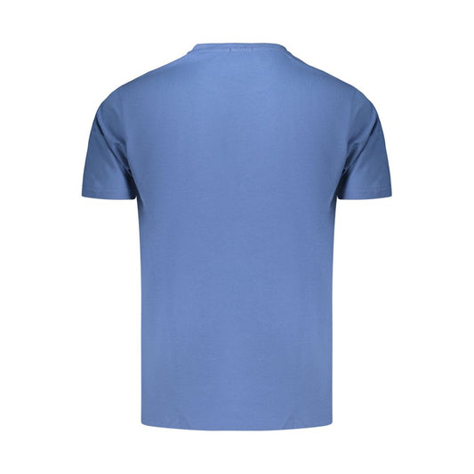 Blue Cotton Men's T-Shirt