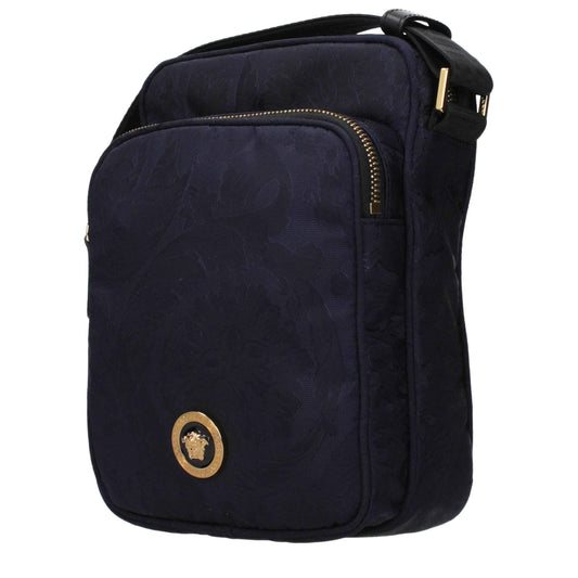 Blue Fabric Crossbody Bag
