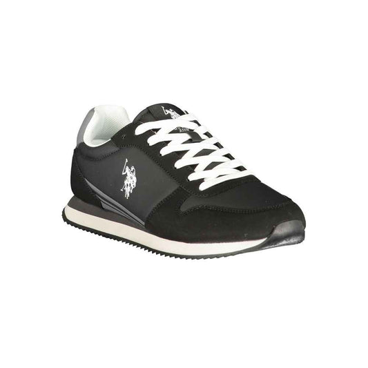 Black Polyurethane Men's Sneaker