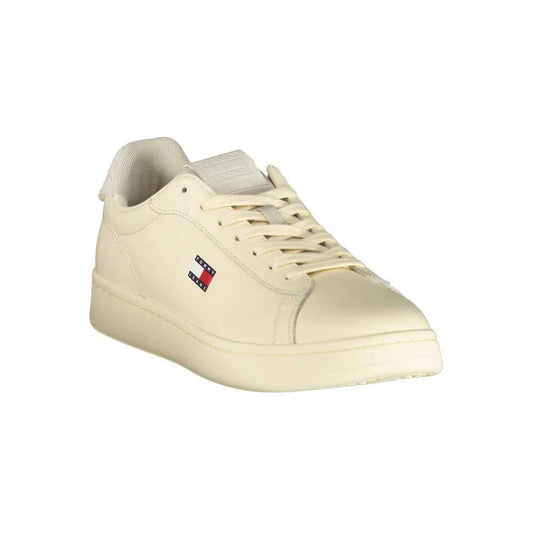 White Polyurethane Men's Sneaker
