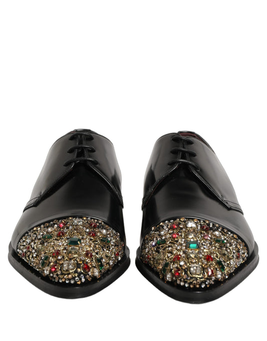 Black Embellished Derby Dress Formal Shoes