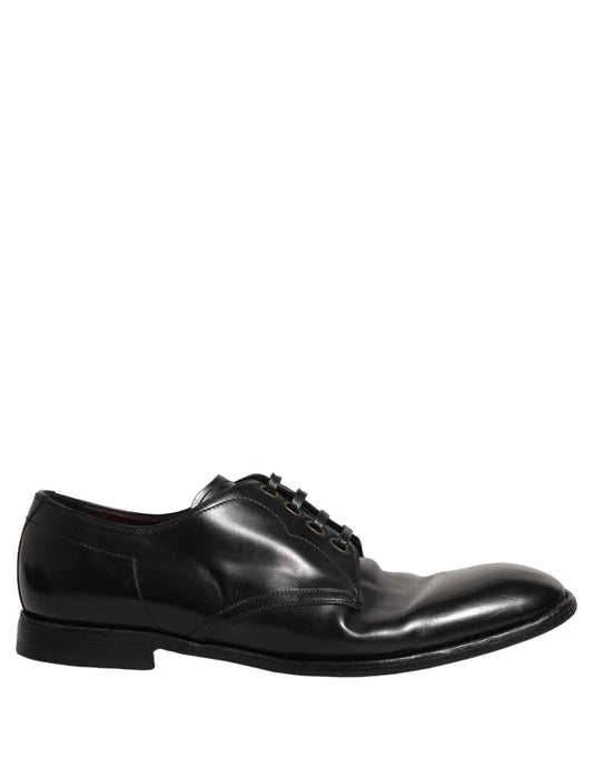 Black Leather Lace Up Derby Dress Formal Shoes