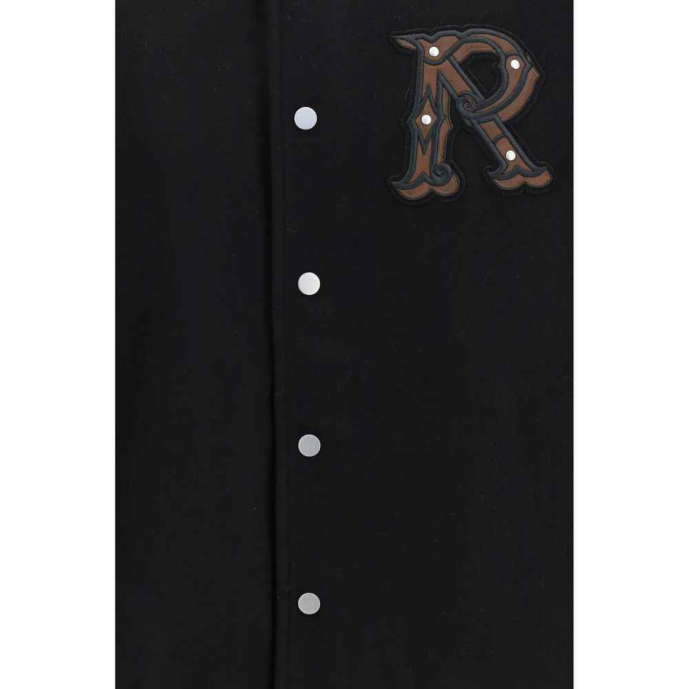 Black Wool Oves Aries Bomber