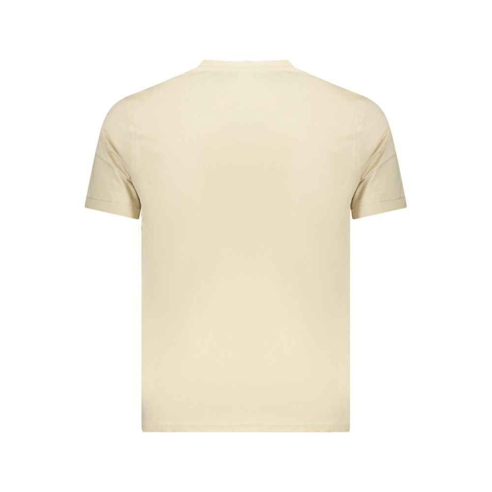 Beige Cotton Mens T-Shirt