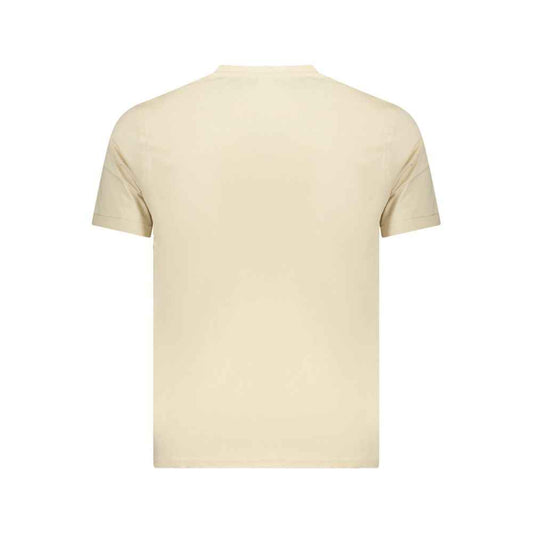 Beige Cotton Mens T-Shirt