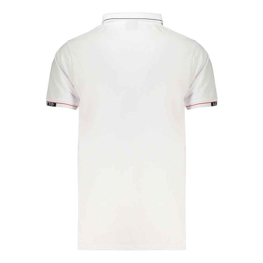 White Polyester Men's Polo Shirt