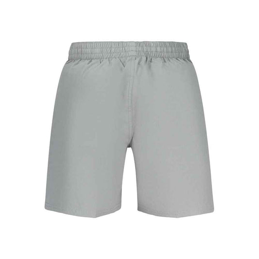 Gray Polyester Men's Swimwear