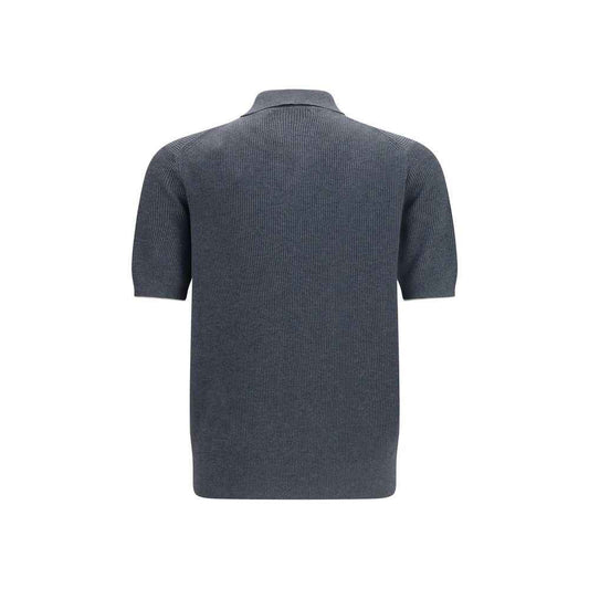 Gray Cotton Polo Shirt