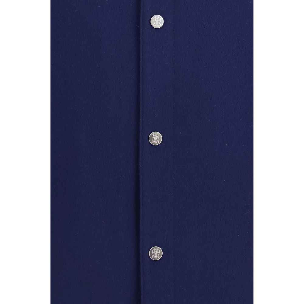 Blue Cashmere Full-Length Jacket