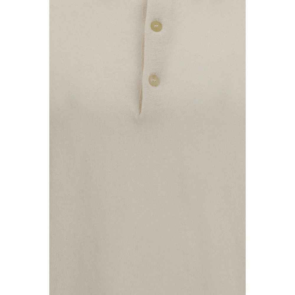 Beige Cotton Polo Shirt