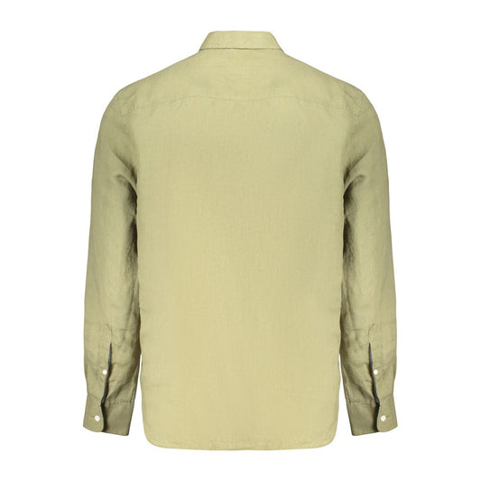 Green Linen Men's Shirt