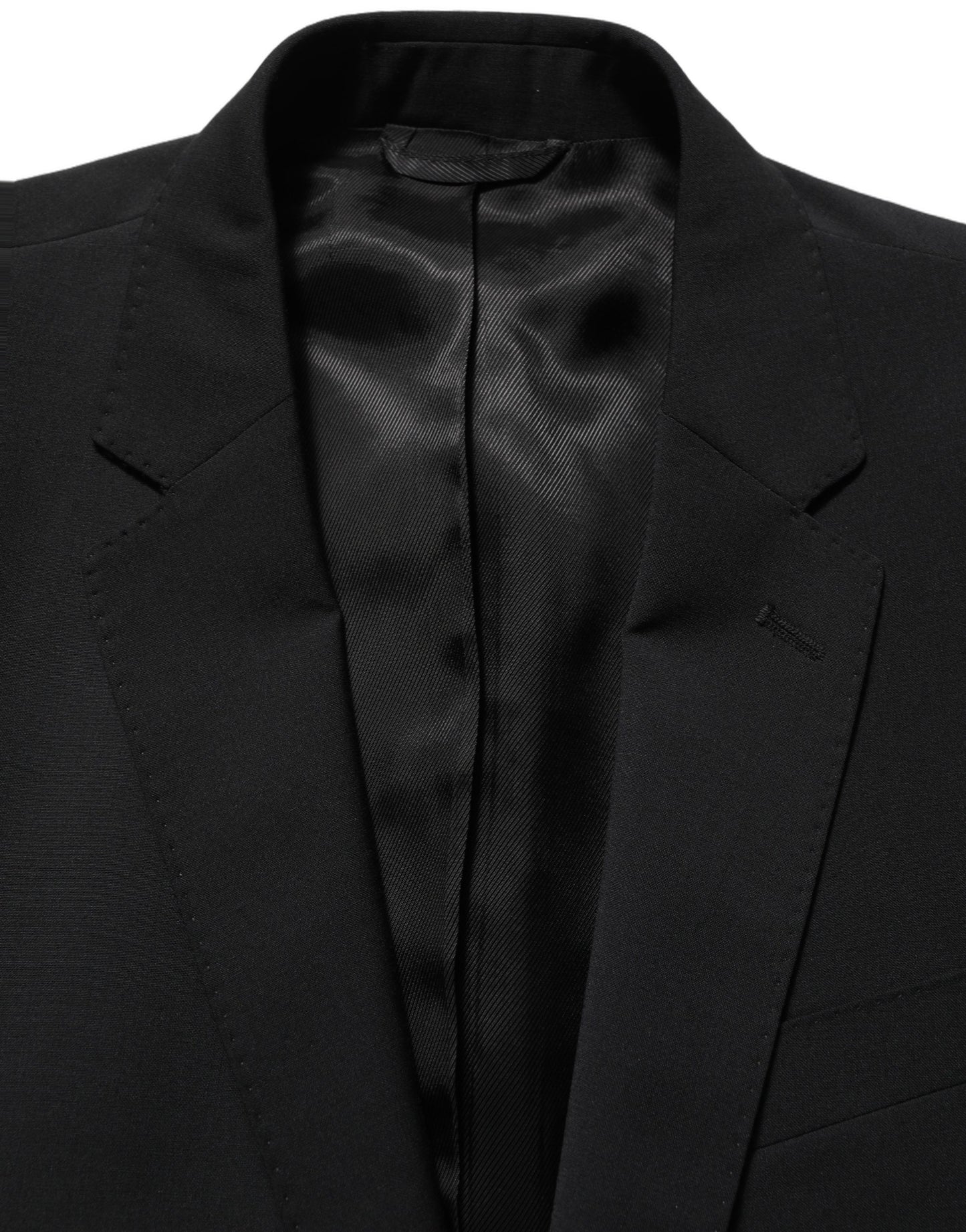 Black Wool Slim Fit Formal 2 Piece Men Suit