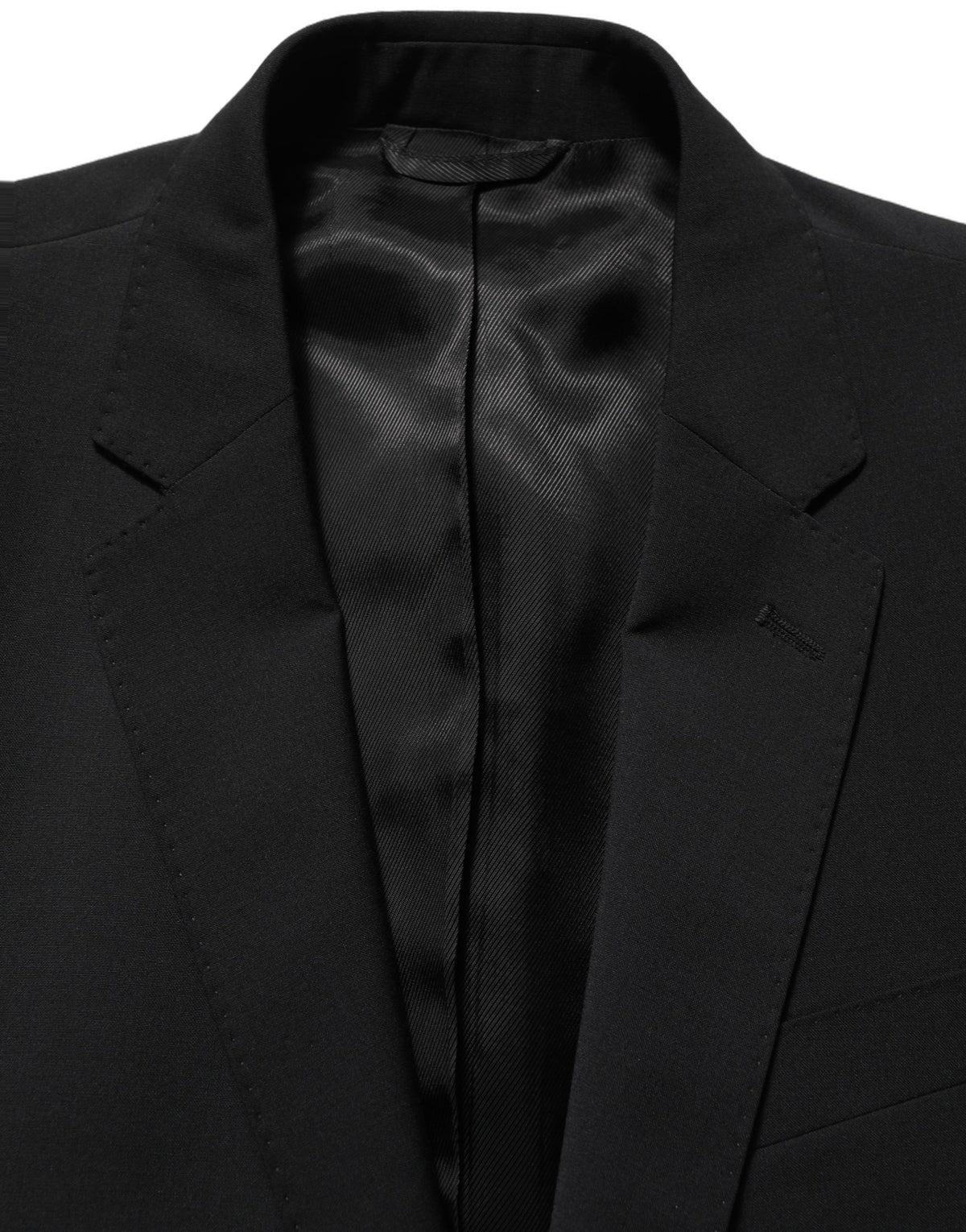 Black Wool Slim Fit Formal 2 Piece Men Suit