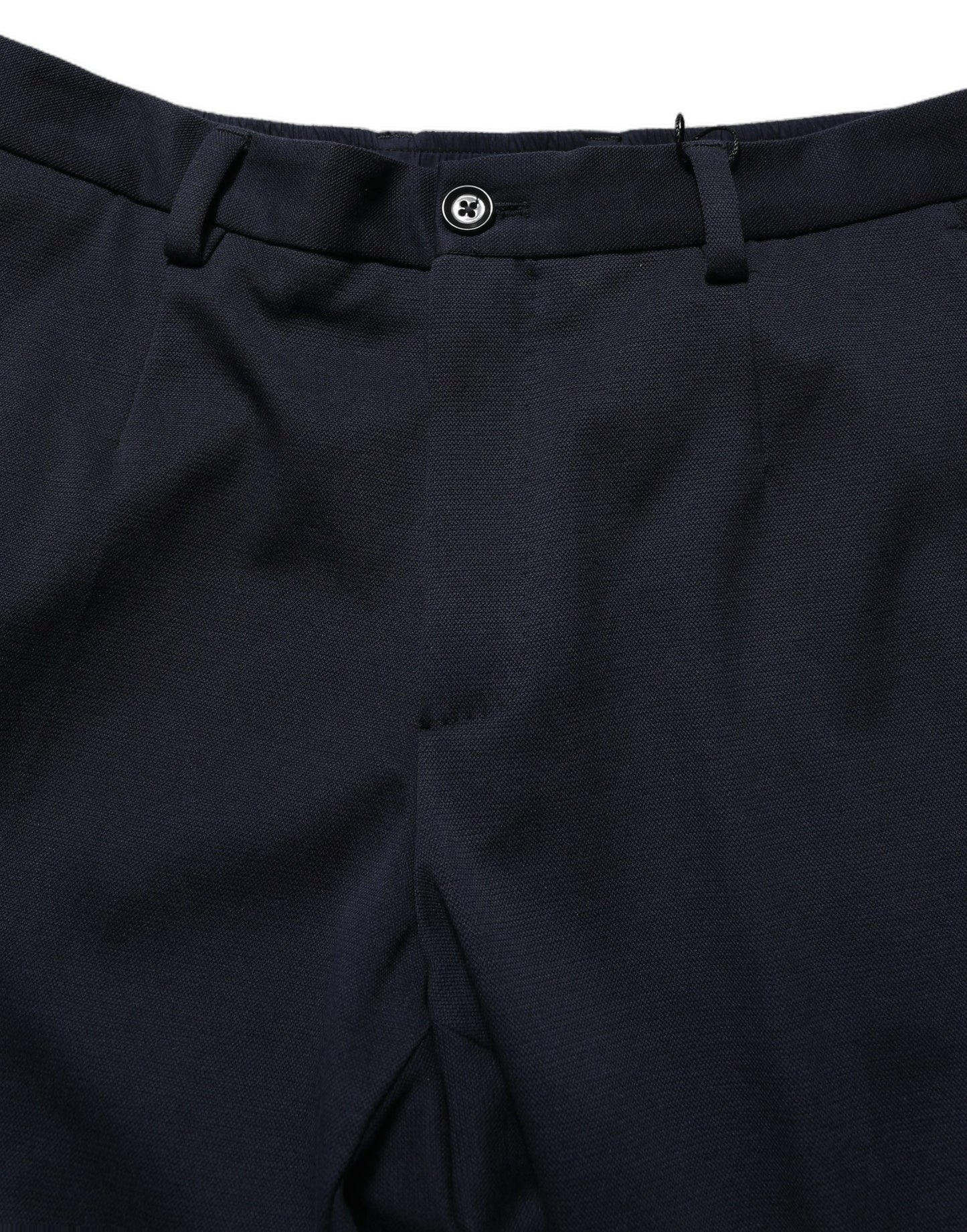 Black Cotton Tapered Leg Dress Trouser Pants