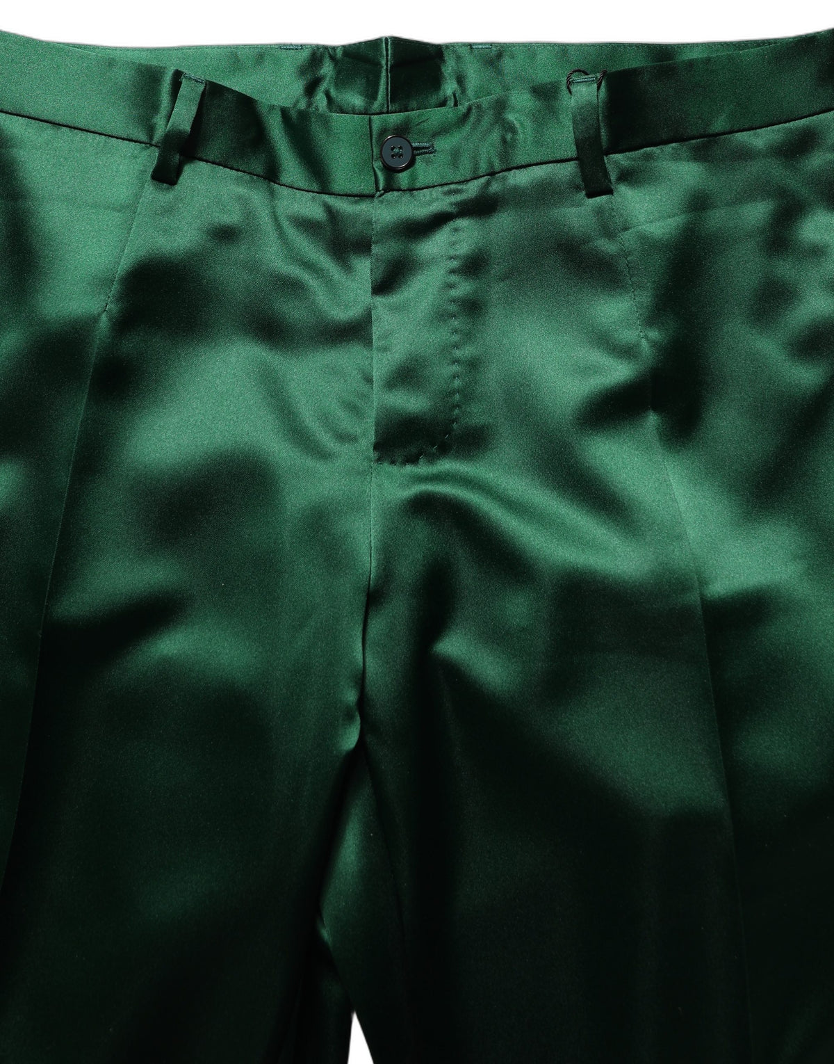 Dark Green Tapered Leg Dress Trouser Pants