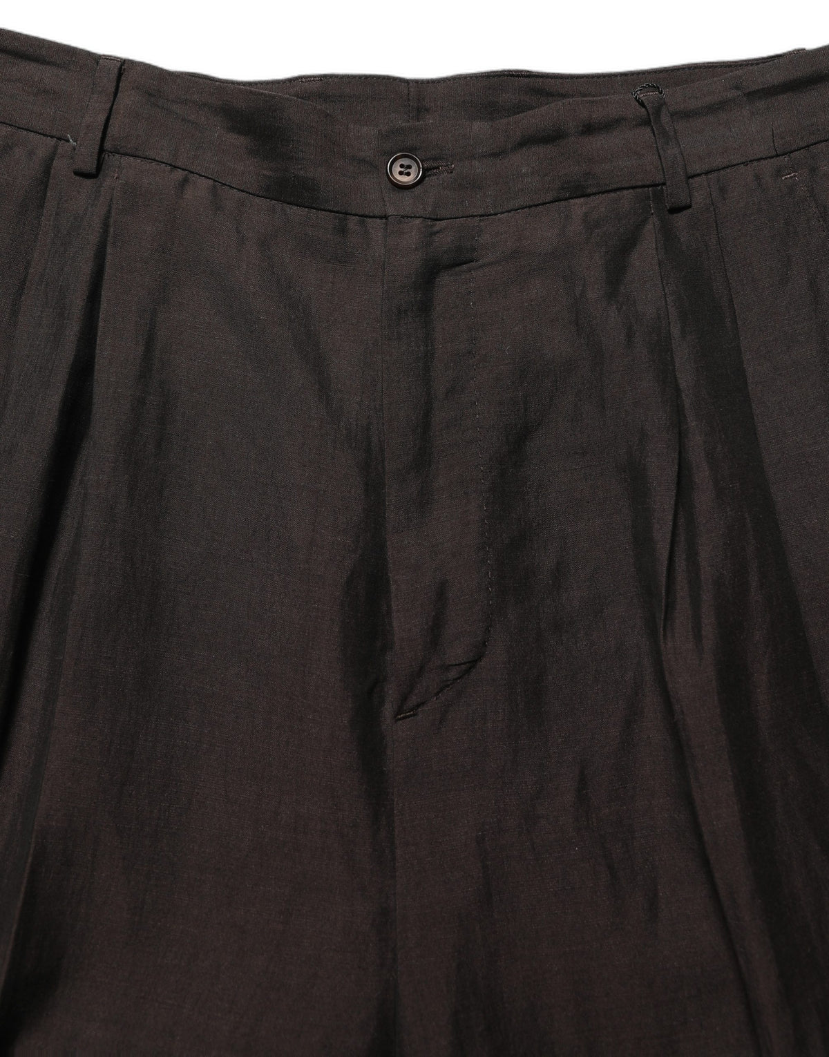 Brown Linen Straight Men Dress Trouser Pants