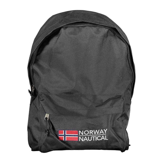 Black Polyester Men's Backpack