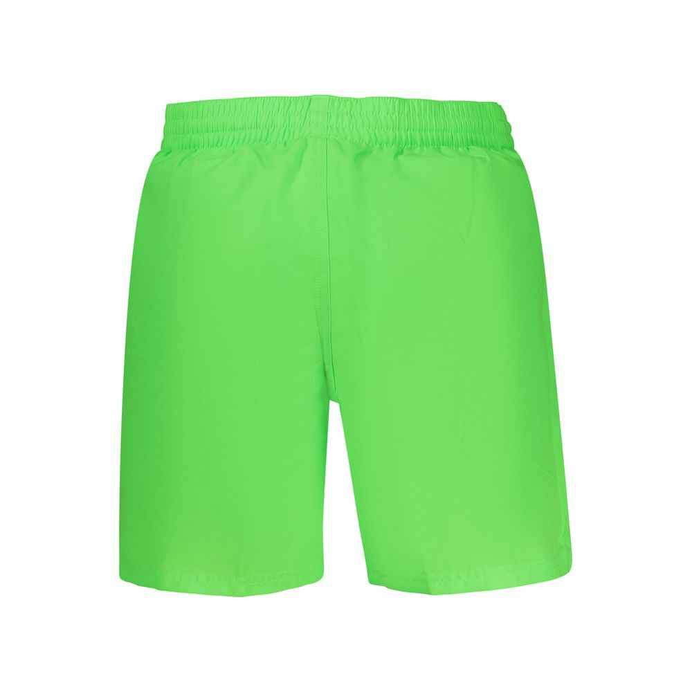 Green Polyester Men's Swim Boxer