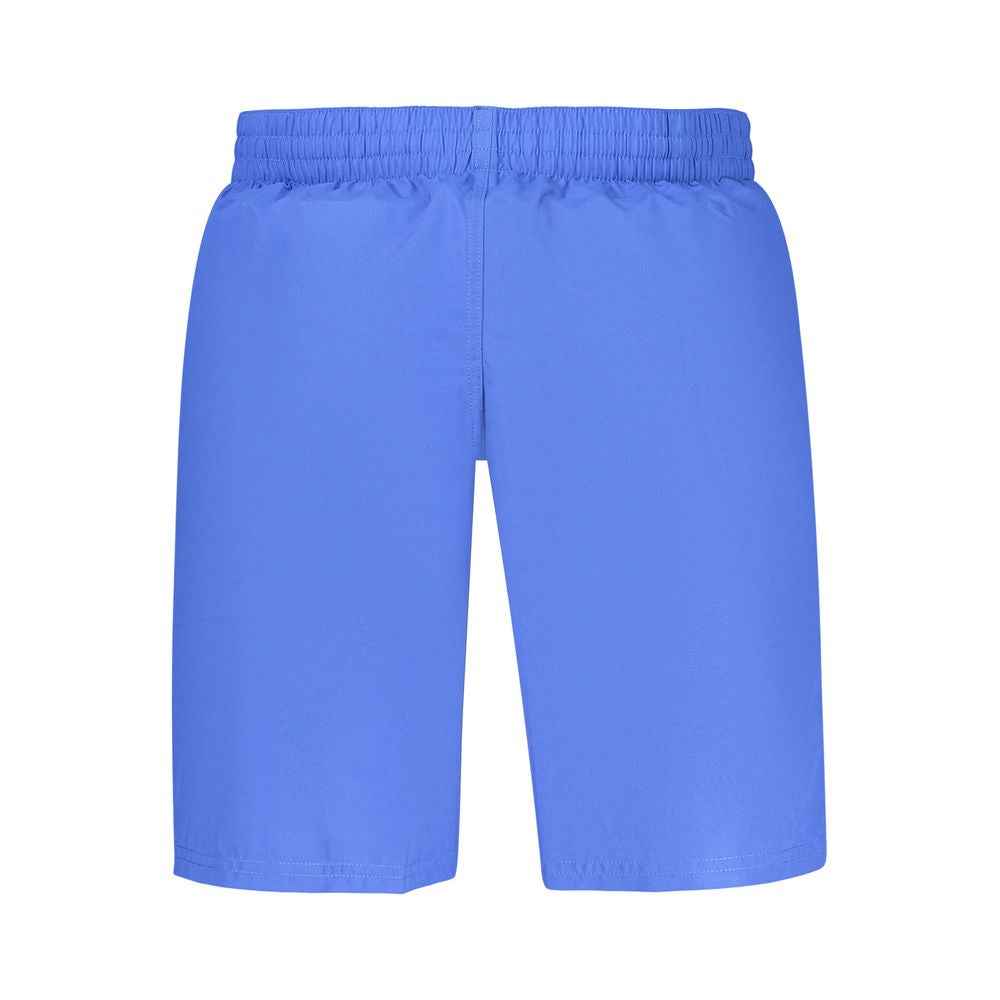 Blue Polyester Men Swimwear