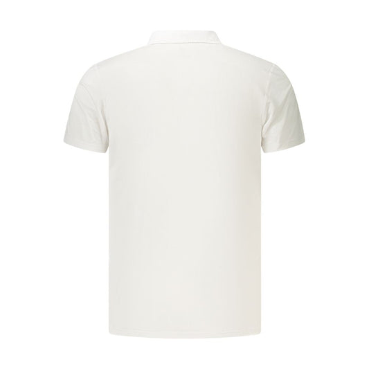 White Polyester Men's Polo Shirt